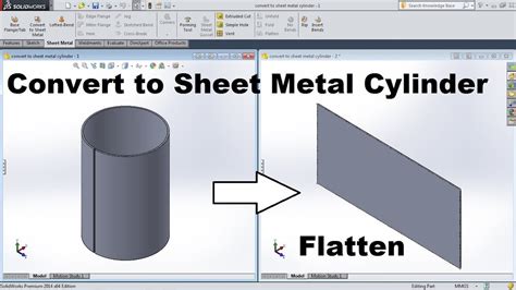 solidworks convert to sheet metal cylinder|rip sketches.